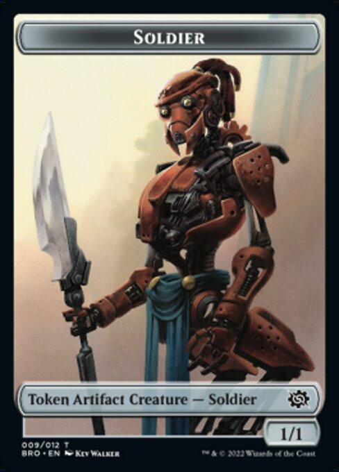 Powerstone // Soldier (009) Double-Sided Token [The Brothers' War Tokens] | North Game Den