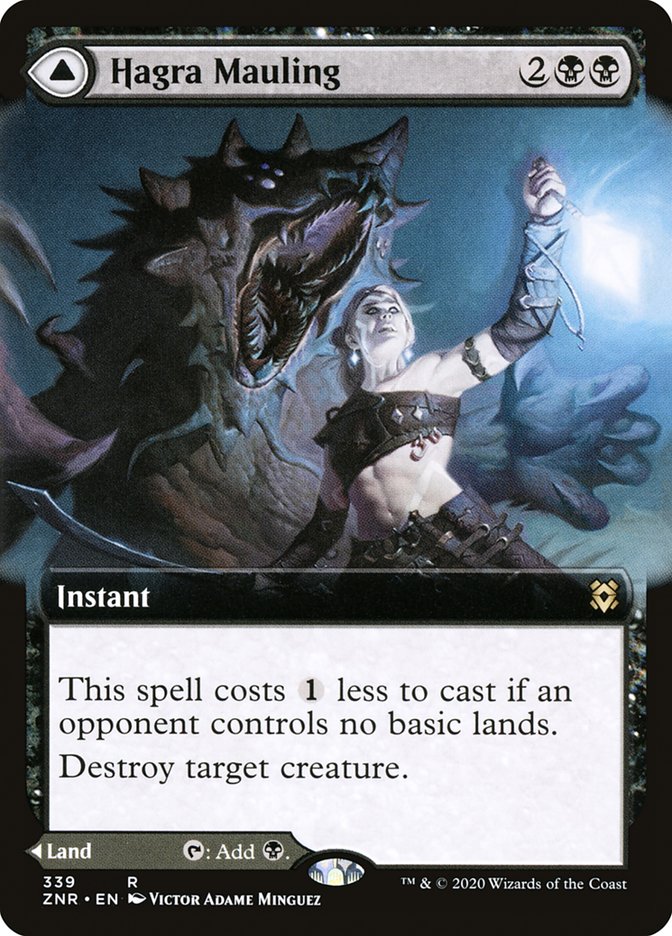 Hagra Mauling // Hagra Broodpit (Extended Art) [Zendikar Rising] | North Game Den