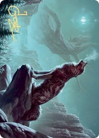 Sarulf's Packmate Art Card (Gold-Stamped Signature) [Kaldheim: Art Series] | North Game Den