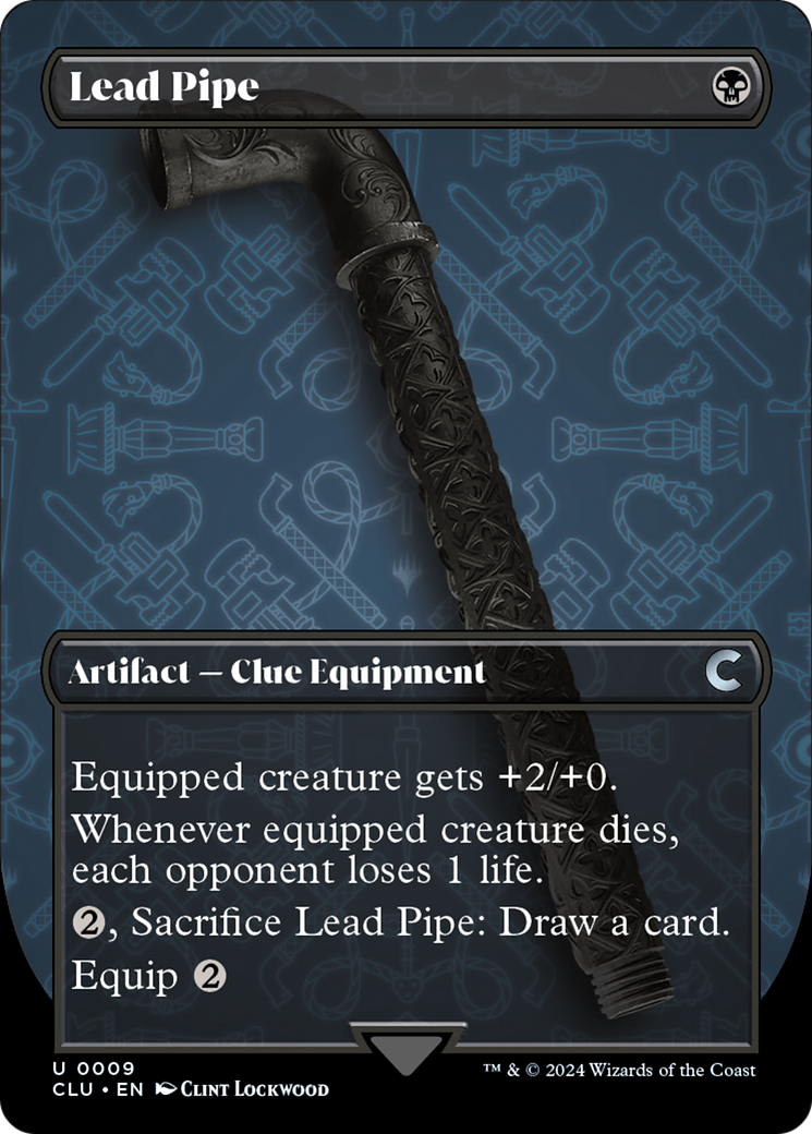 Lead Pipe (Borderless) [Ravnica: Clue Edition] | North Game Den