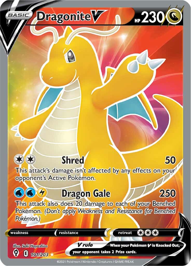 Dragonite V (191/203) [Sword & Shield: Evolving Skies] | North Game Den