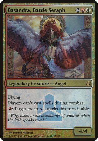 Basandra, Battle Seraph (Commander Launch Promo) [Commander 2011 Launch Party] | North Game Den