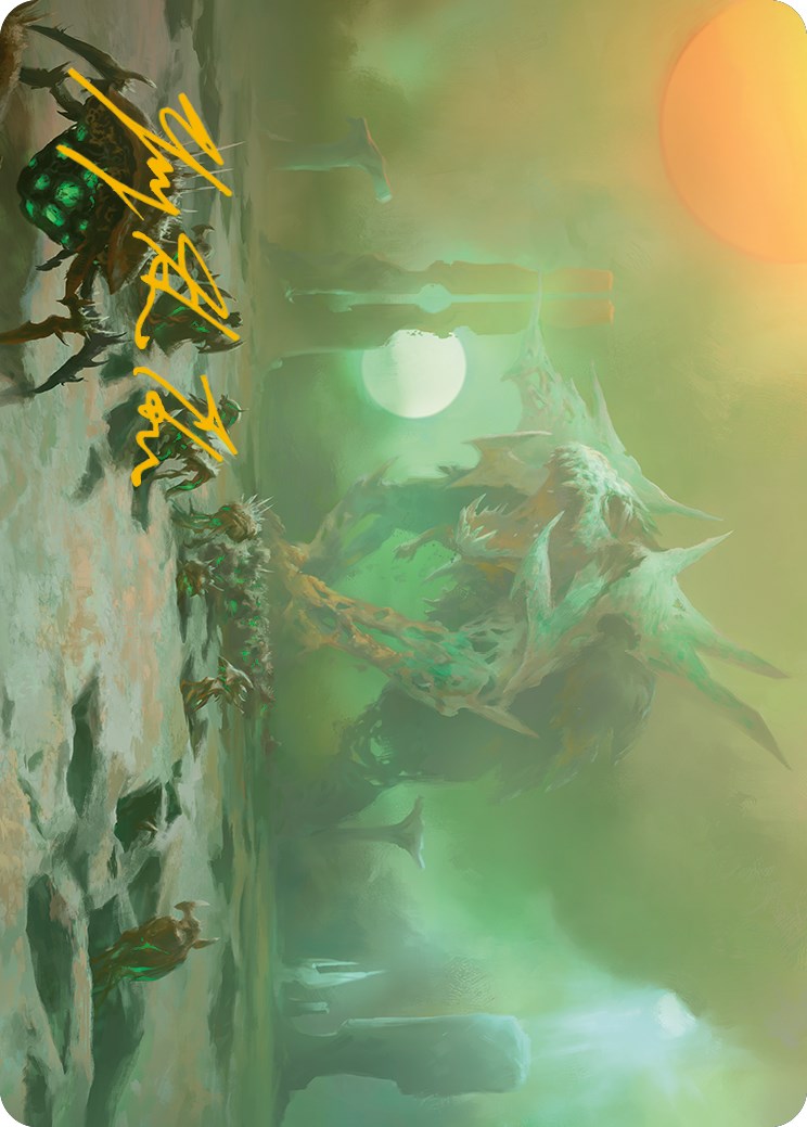 Green Sun's Twilight Art Card (Gold-Stamped Signature) [Phyrexia: All Will Be One Art Series] | North Game Den