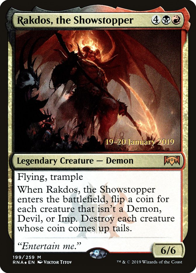 Rakdos, the Showstopper [Ravnica Allegiance Prerelease Promos] | North Game Den