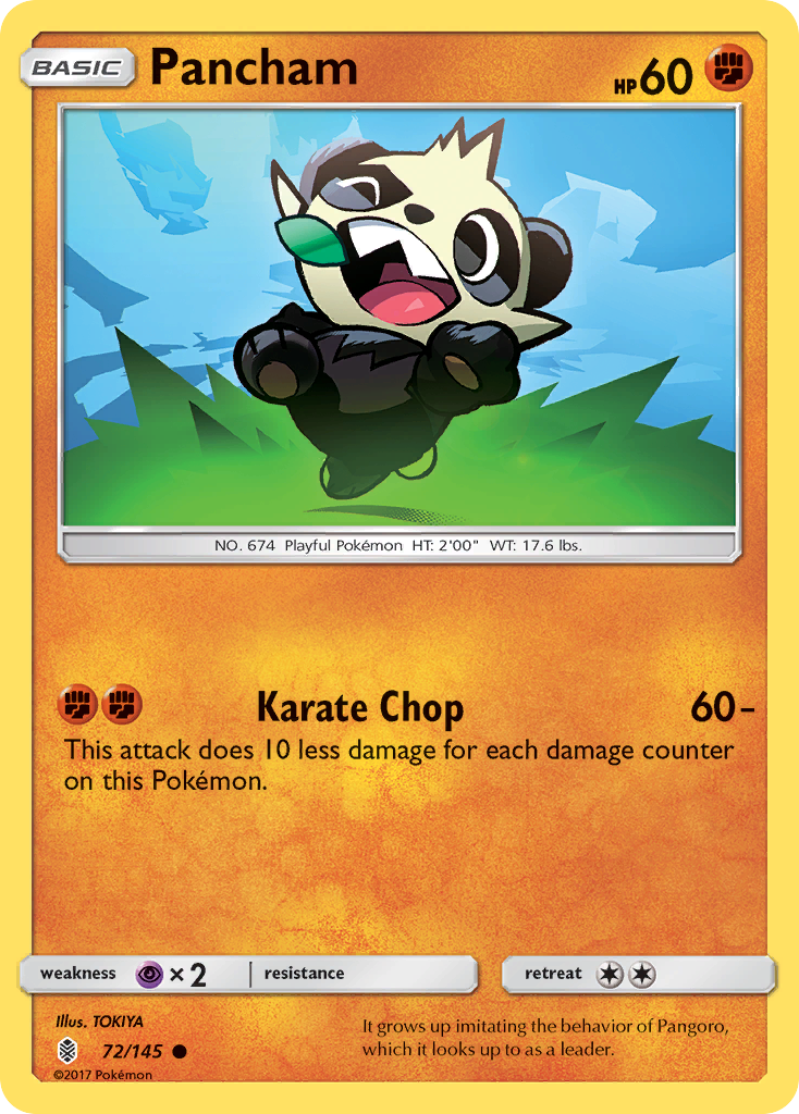 Pancham (72/145) [Sun & Moon: Guardians Rising] | North Game Den