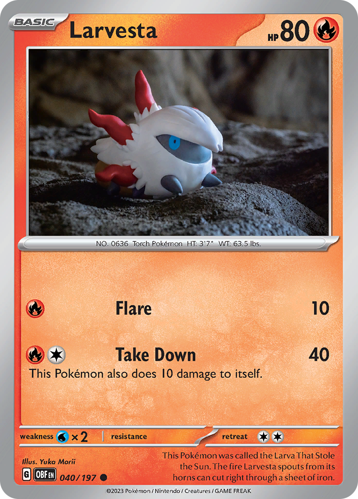 Larvesta (040/197) [Scarlet & Violet: Obsidian Flames] | North Game Den