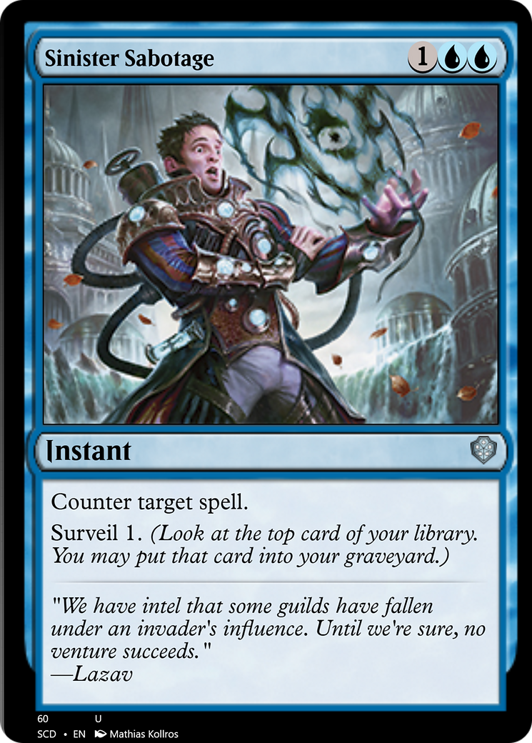 Sinister Sabotage [Starter Commander Decks] | North Game Den