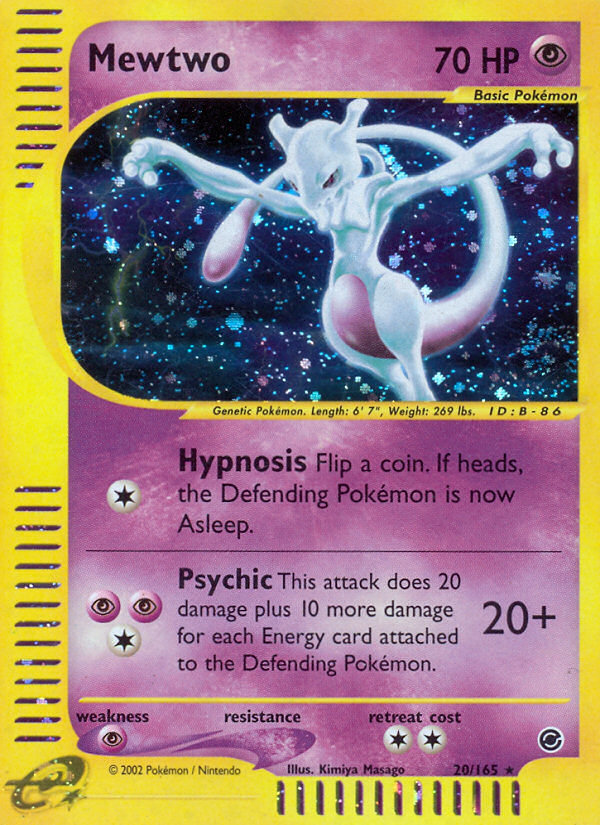 Mewtwo (20/165) [Expedition: Base Set] | North Game Den