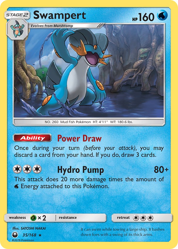 Swampert (35/168) (Theme Deck Exclusive) [Sun & Moon: Celestial Storm] | North Game Den