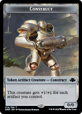 Goblin // Construct Double-Sided Token [Dominaria Remastered Tokens] | North Game Den