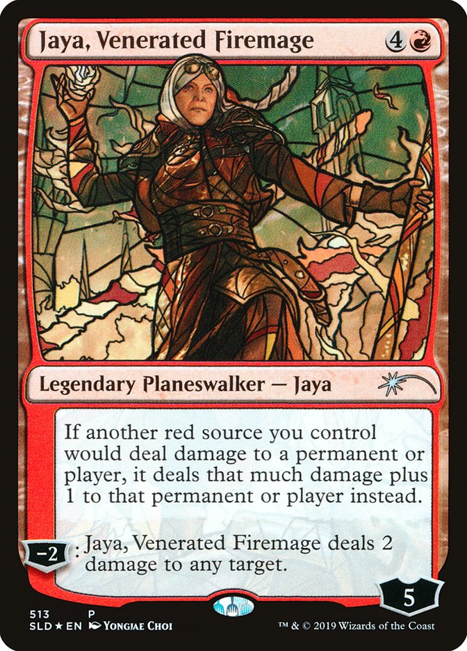 Jaya, Venerated Firemage (Stained Glass) [Secret Lair Drop Promos] | North Game Den