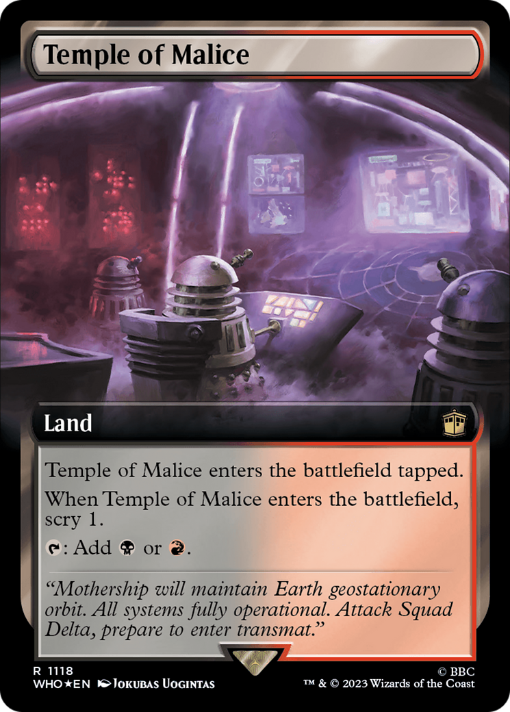 Temple of Malice (Extended Art) (Surge Foil) [Doctor Who] | North Game Den