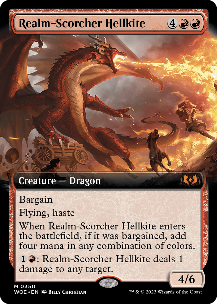 Realm-Scorcher Hellkite (Extended Art) [Wilds of Eldraine] | North Game Den