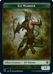 Elf Warrior // Soldier Double-Sided Token [Starter Commander Decks] | North Game Den