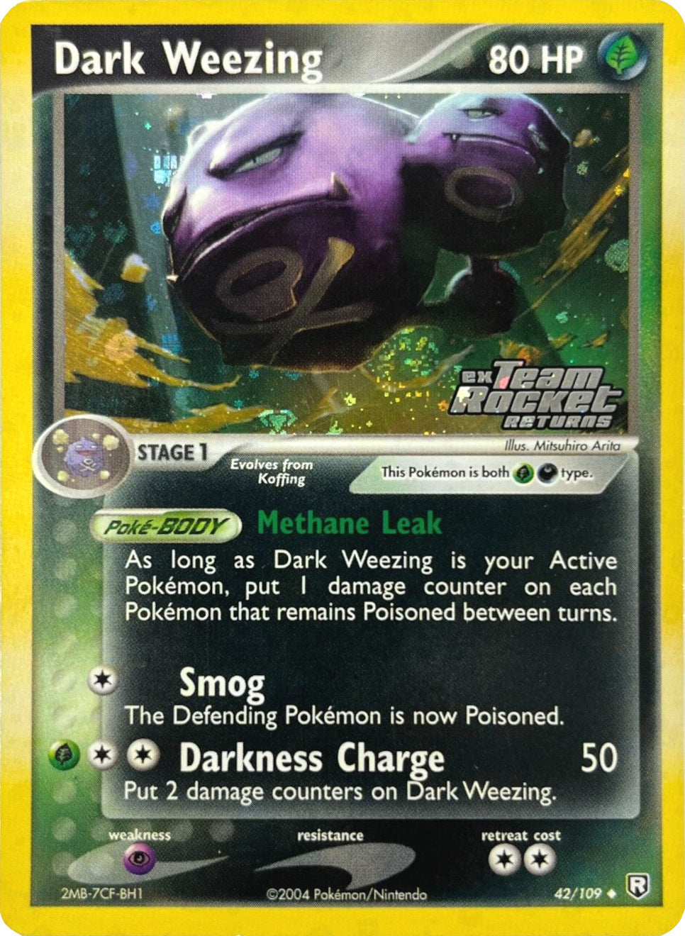 Dark Weezing (42/109) (Stamped) [EX: Team Rocket Returns] | North Game Den