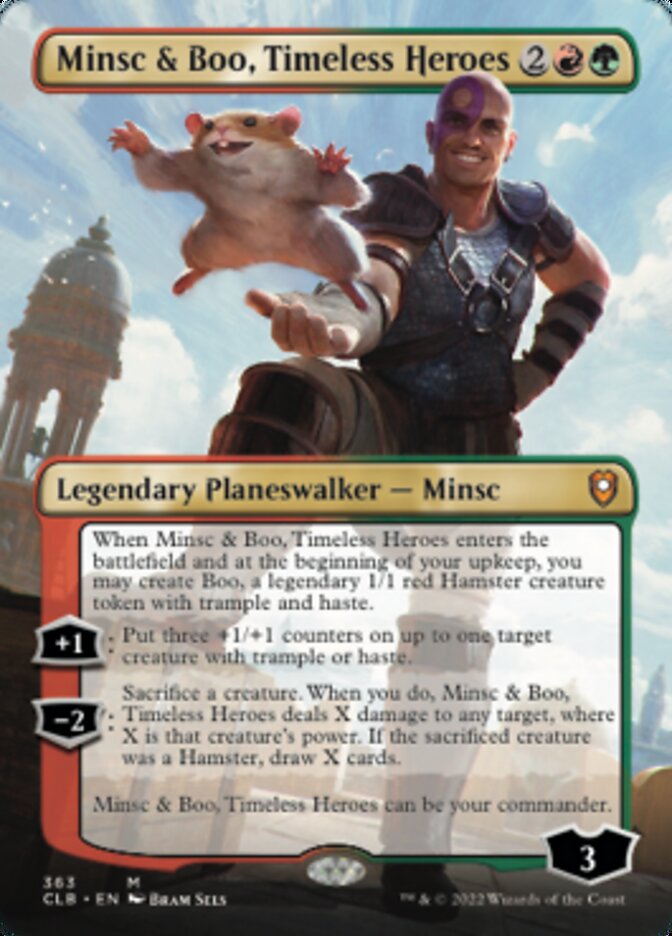 Minsc & Boo, Timeless Heroes (Borderless) [Commander Legends: Battle for Baldur's Gate] | North Game Den