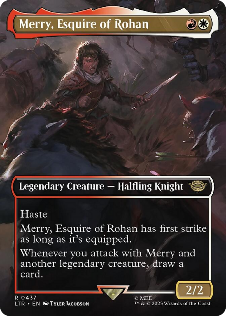 Merry, Esquire of Rohan (Borderless Alternate Art) [The Lord of the Rings: Tales of Middle-Earth] | North Game Den