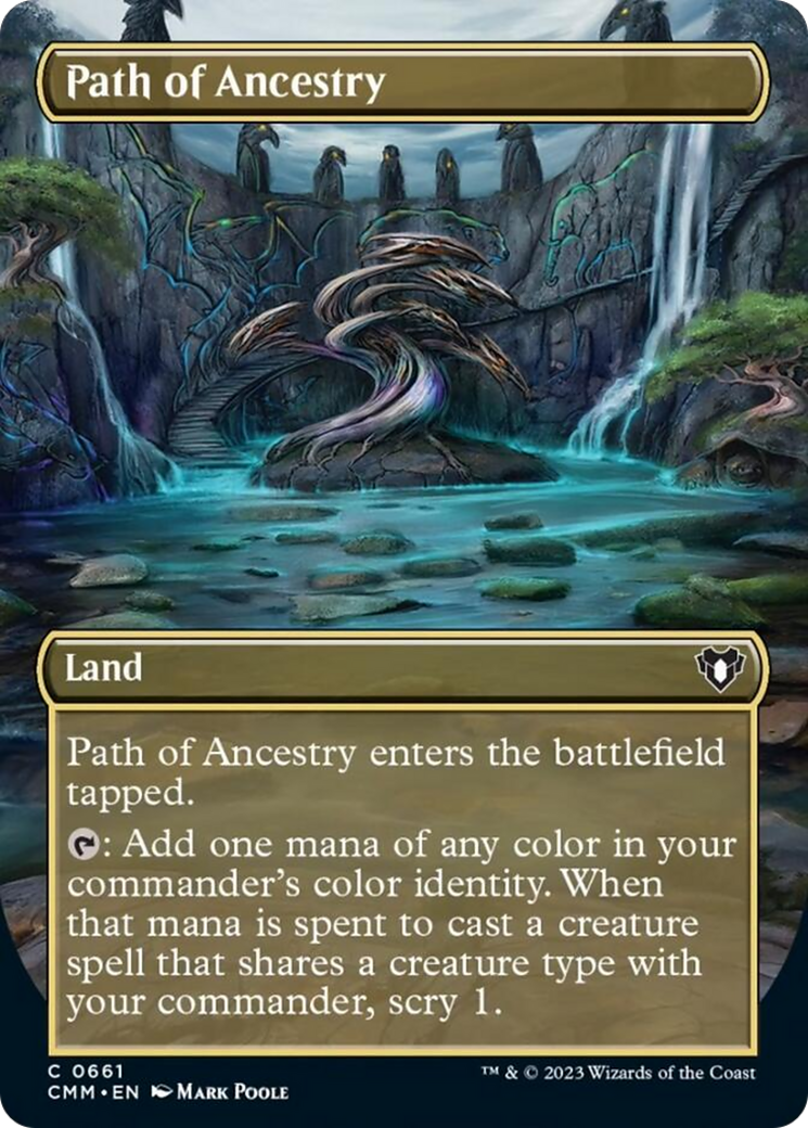 Path of Ancestry (Borderless Alternate Art) [Commander Masters] | North Game Den