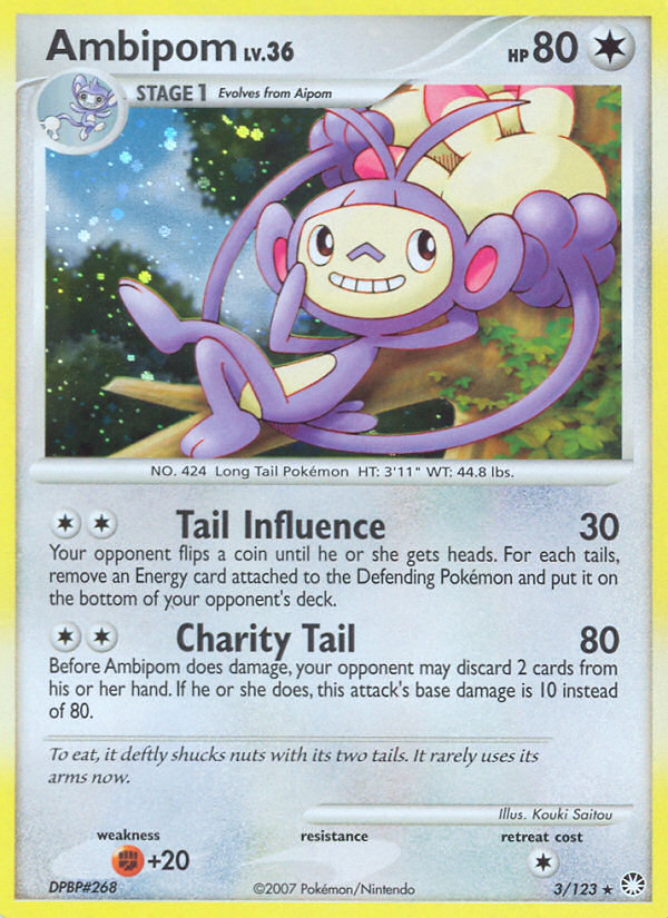 Ambipom (3/123) [Diamond & Pearl: Mysterious Treasures] | North Game Den