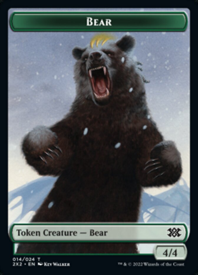 Bear // Spirit Double-sided Token [Double Masters 2022 Tokens] | North Game Den