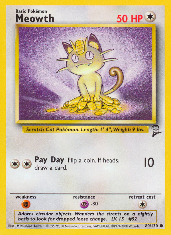 Meowth (80/130) [Base Set 2] | North Game Den