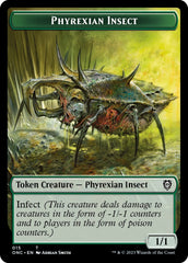 Phyrexian Wurm // Phyrexian Insect Double-Sided Token [Phyrexia: All Will Be One Commander Tokens] | North Game Den