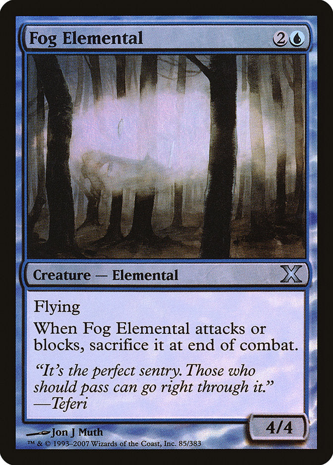 Fog Elemental (Premium Foil) [Tenth Edition] | North Game Den
