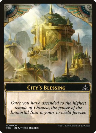 City's Blessing Token (006) [Rivals of Ixalan Tokens] | North Game Den