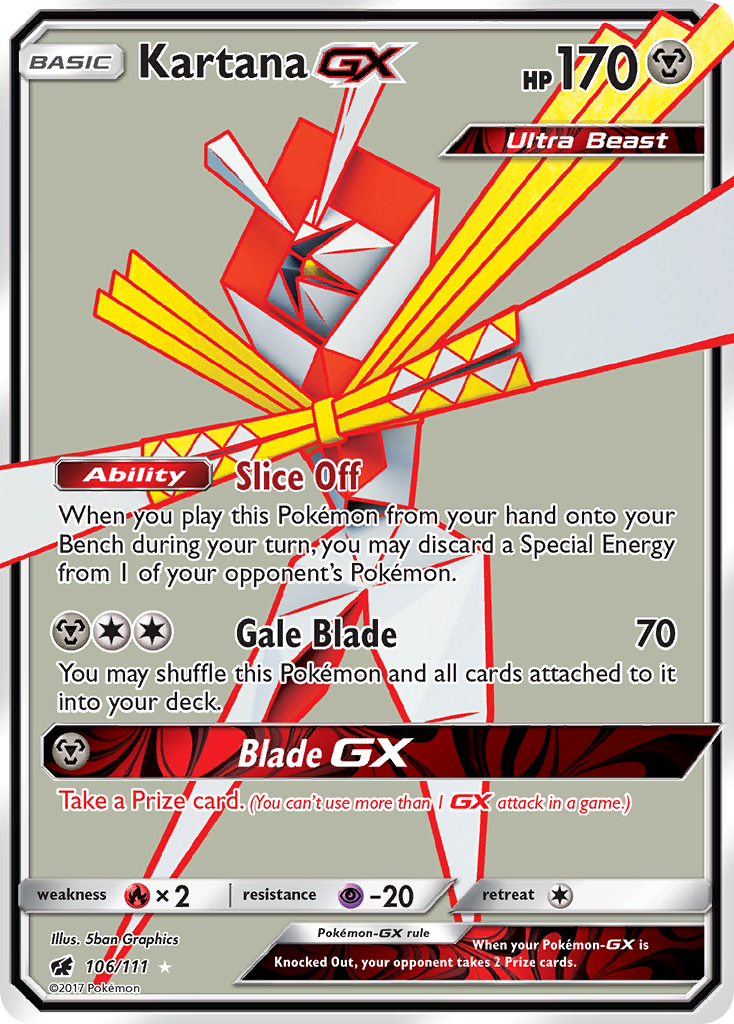 Kartana GX (106/111) [Sun & Moon: Crimson Invasion] | North Game Den