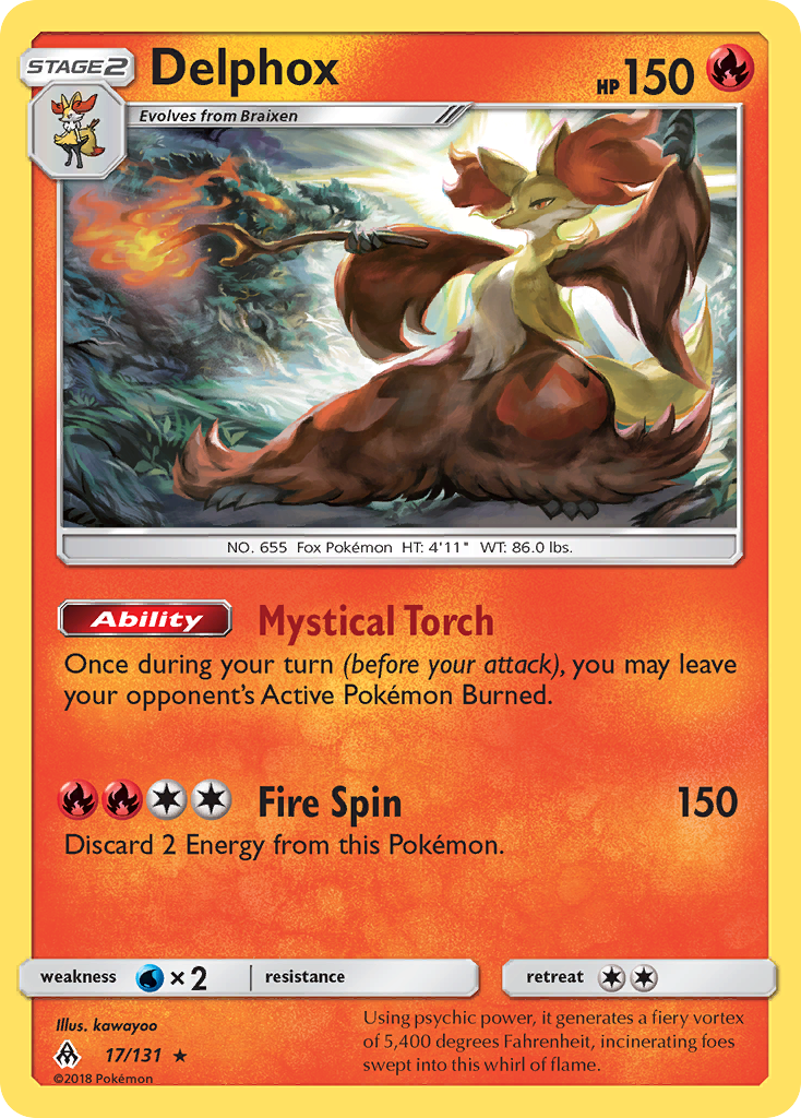 Delphox (17/131) [Sun & Moon: Forbidden Light] | North Game Den