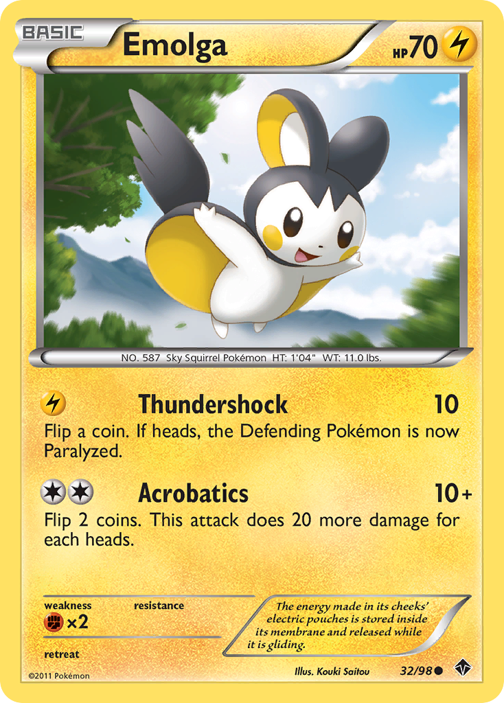 Emolga (32/98) [Black & White: Emerging Powers] | North Game Den