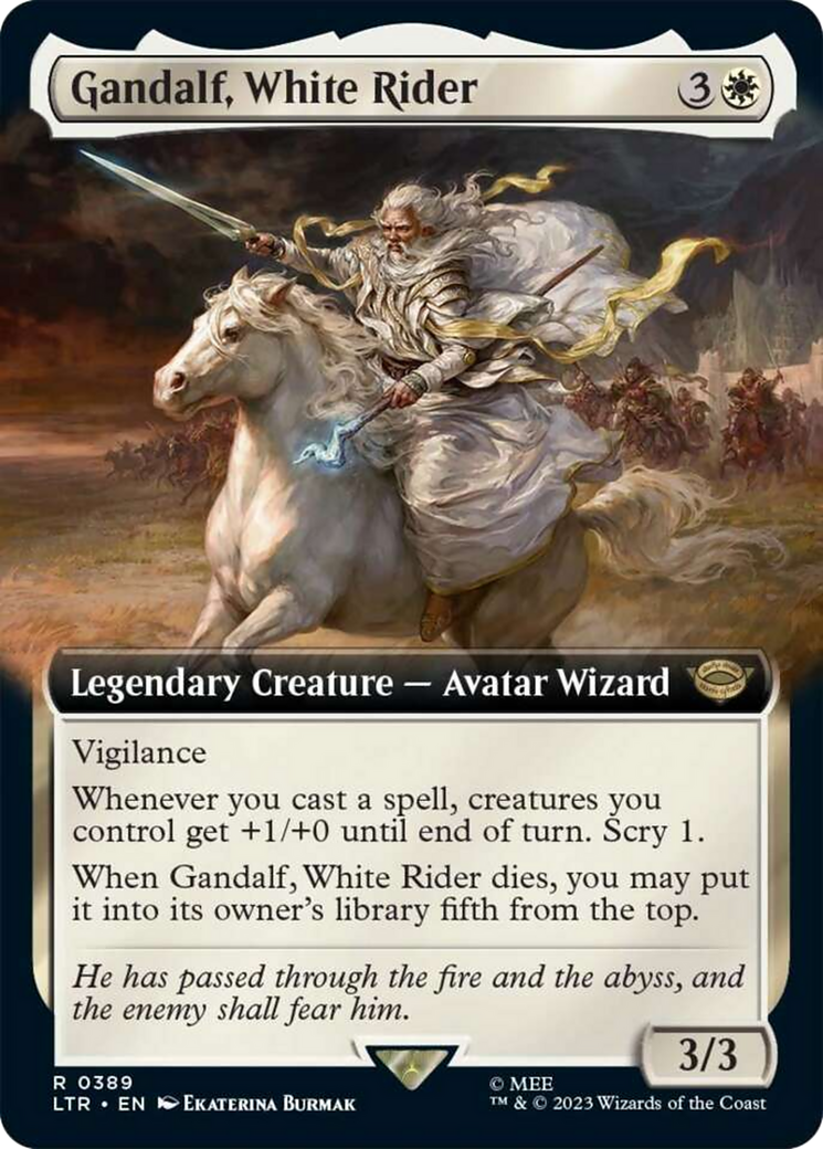 Gandalf, White Rider (Extended Art) [The Lord of the Rings: Tales of Middle-Earth] | North Game Den