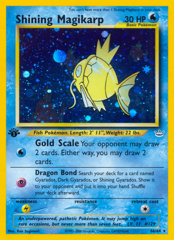 Shining Magikarp (66/64) [Neo Revelation 1st Edition] | North Game Den