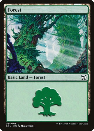 Forest (34) [Duel Decks: Elves vs. Inventors] | North Game Den