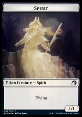 Elephant // Spirit Double-sided Token [Innistrad: Midnight Hunt Commander] | North Game Den