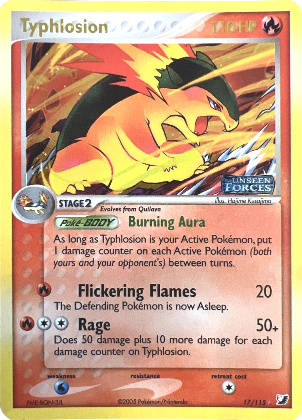 Typhlosion (17/115) (Stamped) [EX: Unseen Forces] | North Game Den