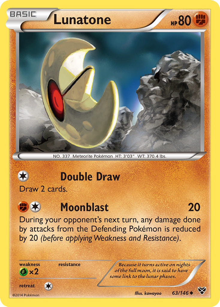 Lunatone (63/146) [XY: Base Set] | North Game Den