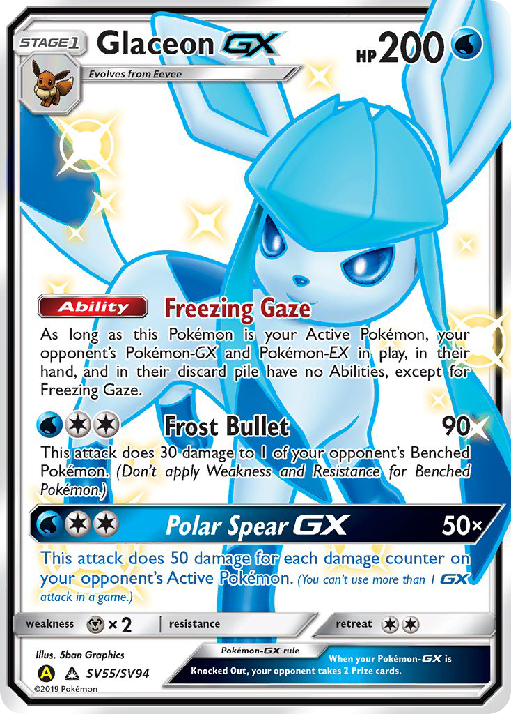 Glaceon GX (SV55/SV94) [Sun & Moon: Hidden Fates - Shiny Vault] | North Game Den