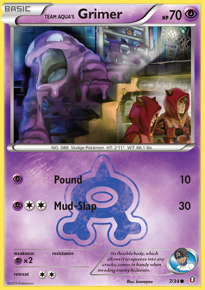 Team Aqua's Grimer (7/34) [XY: Double Crisis] | North Game Den