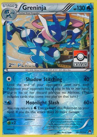 Greninja (40/122) (League Promo 2nd Place) [XY: BREAKpoint] | North Game Den