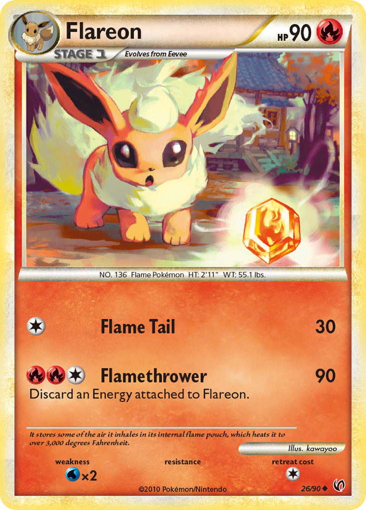 Flareon (26/90) [HeartGold & SoulSilver: Undaunted] | North Game Den