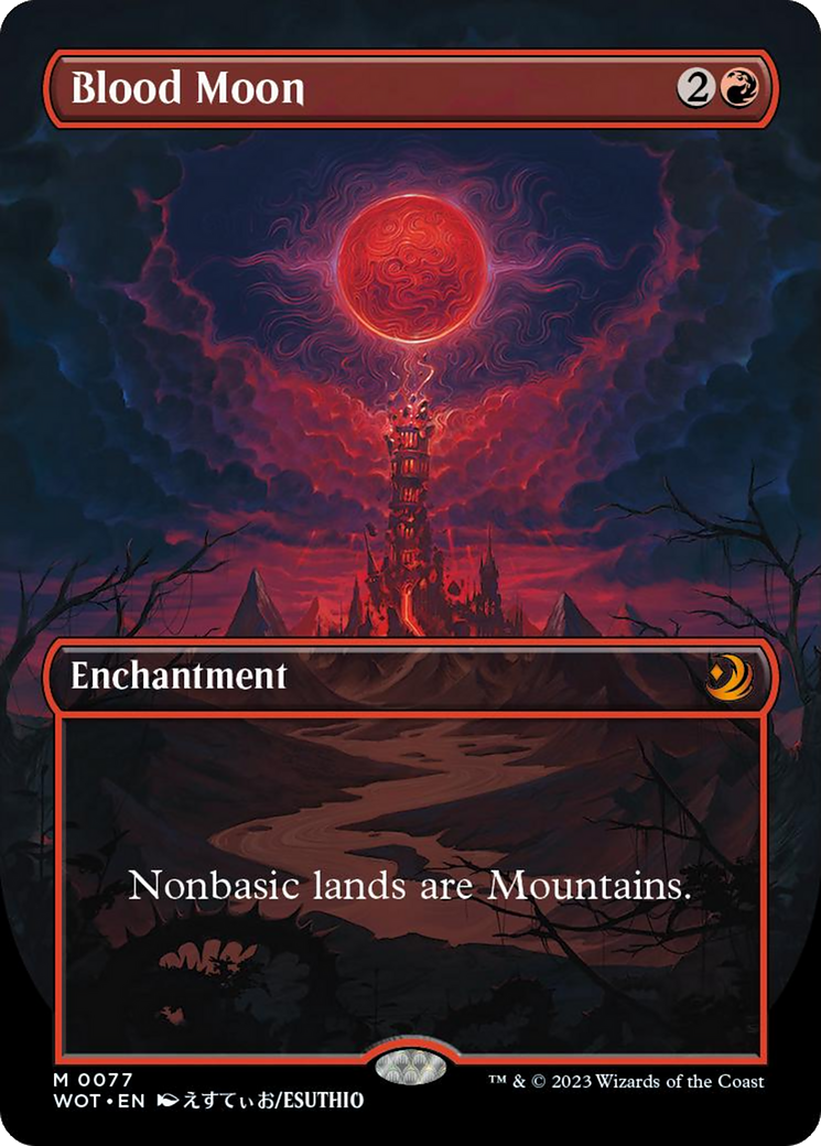 Blood Moon (Anime Borderless) [Wilds of Eldraine: Enchanting Tales] | North Game Den