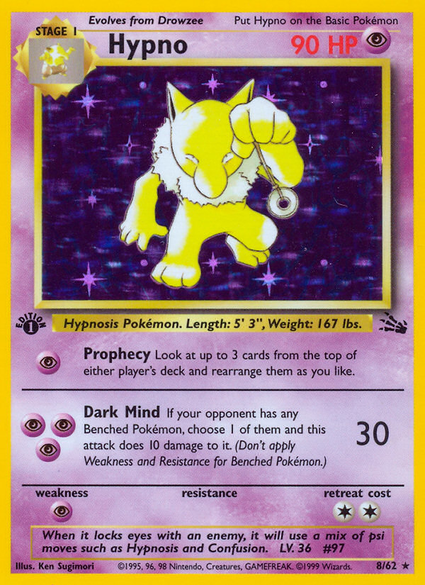 Hypno (8/62) [Fossil 1st Edition] | North Game Den
