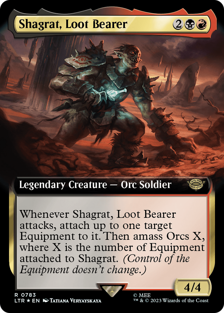 Shagrat, Loot Bearer (Extended Art) (Surge Foil) [The Lord of the Rings: Tales of Middle-Earth] | North Game Den