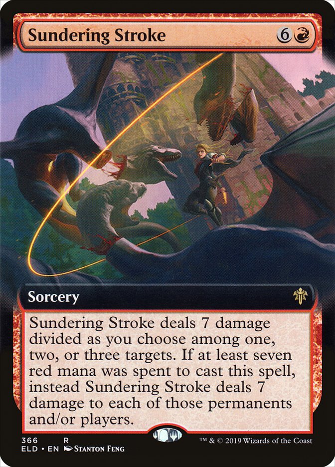 Sundering Stroke (Extended Art) [Throne of Eldraine] | North Game Den