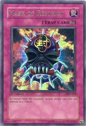 Mask of Restrict [LON-018] Ultra Rare | North Game Den