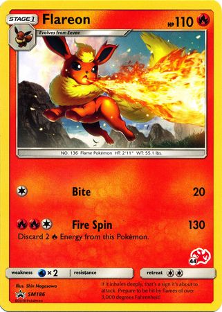 Flareon (SM186) (Charizard Stamp #44) [Battle Academy 2020] | North Game Den