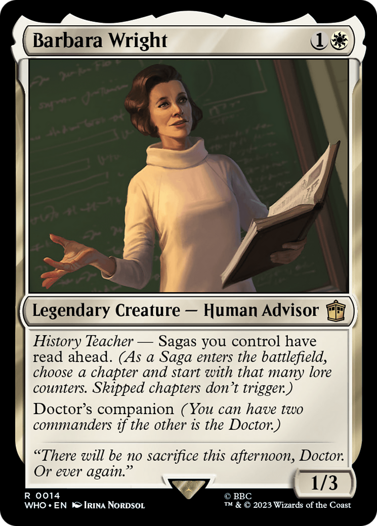 Barbara Wright [Doctor Who] | North Game Den