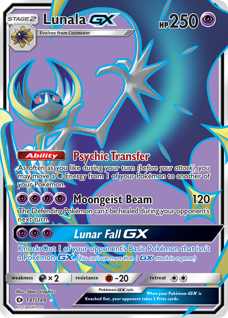 Lunala GX (141/149) [Sun & Moon: Base Set] | North Game Den