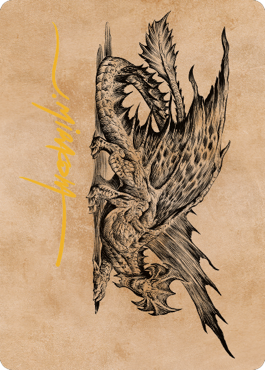 Ancient Brass Dragon Art Card (49) (Gold-Stamped Signature) [Commander Legends: Battle for Baldur's Gate Art Series] | North Game Den